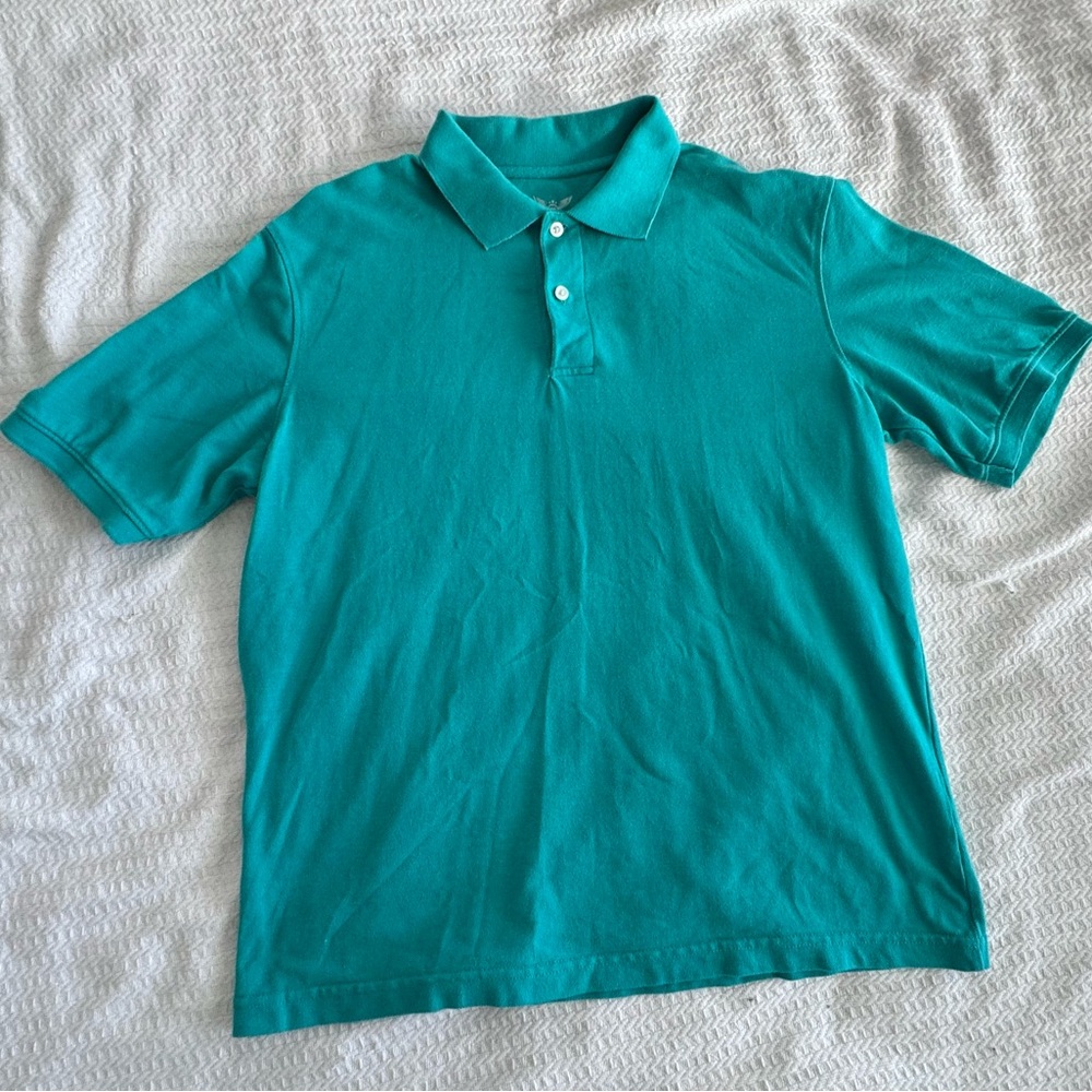 Large Turquoise Blue Polo Shirt
